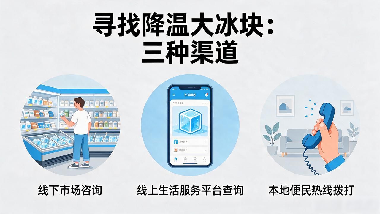 烟台降温大冰块电话怎么找?3个渠道全讲清